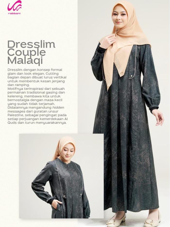 DRESSLIM Malaqi hitam rabbani GAMIS Rabbani