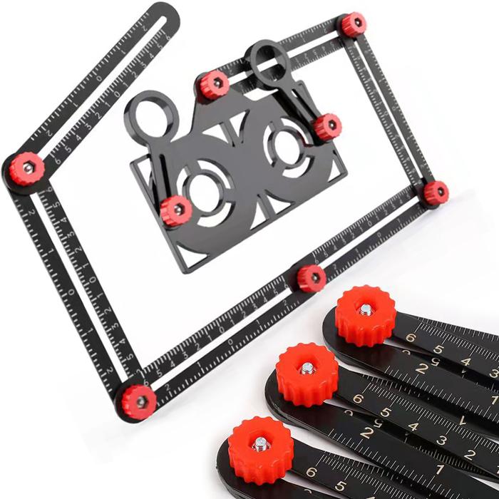 12/9/6 Fold Set Aluminium Alloy Angle Ruler Finder Measuring Ruler