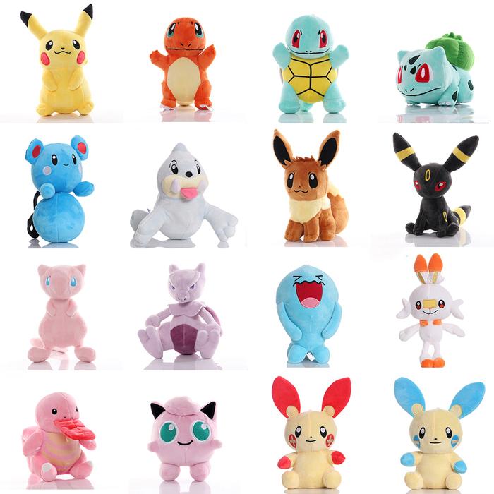TAKARA TOMY Pikachu Minun Plusle Croconaw Dratini Plush Toys