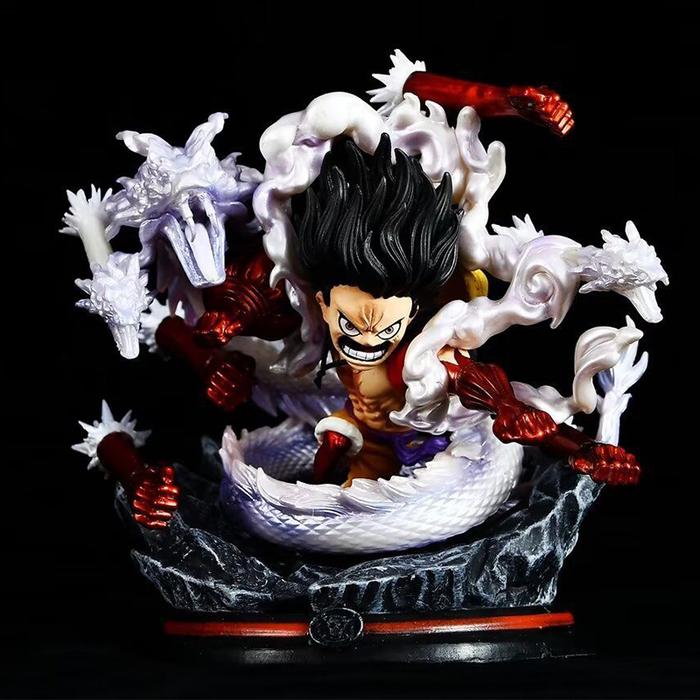 15cm Anime WCF Monkey D Luffy Figurine GK One Piece Gear 4 Figure Nine Heads Snake Luffy Action Figu