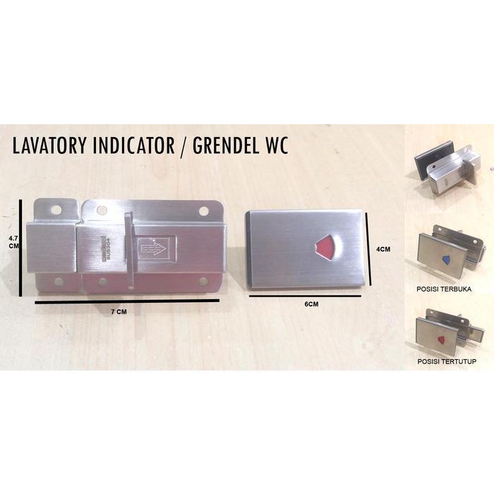 LAVATORY INDICATOR DEKSON / GRENDEL INDIKATOR PINTU KAMAR MANDI