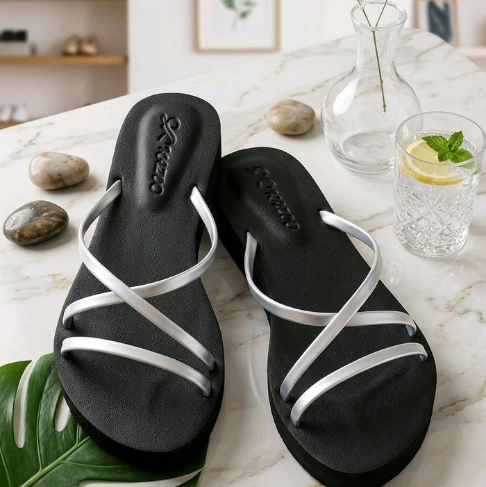 Kazeo Sandal Wanita Viral Teplek Karet Dagadu Ban Satu Silang Nyaman dan Gaya