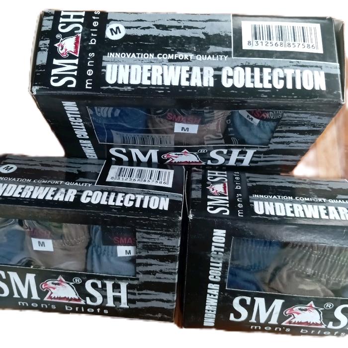 SMASH Pakaian Dalam Pria CD Celana Dalam Pria 1 Pac Isi 3 Pcs Koleksi Underwear Kwalitas Nyaman SMAS