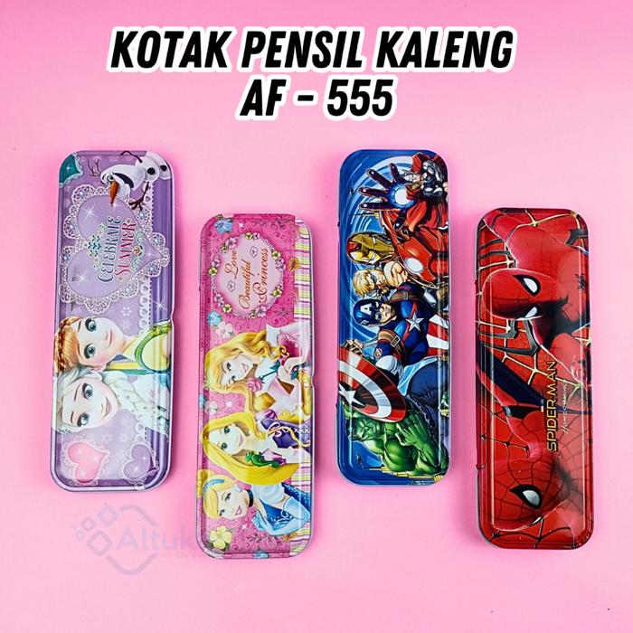 Kotak Pensil Kaleng / Pencil Case Kaleng Pipih