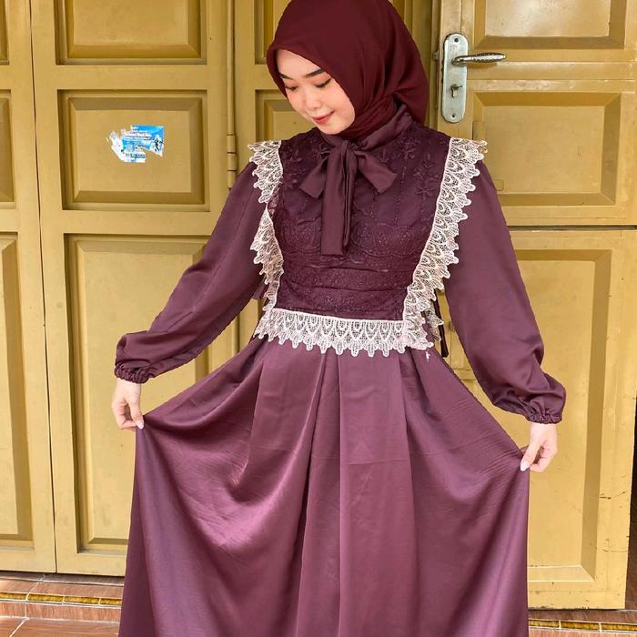 kirana dress outer renda Gamis