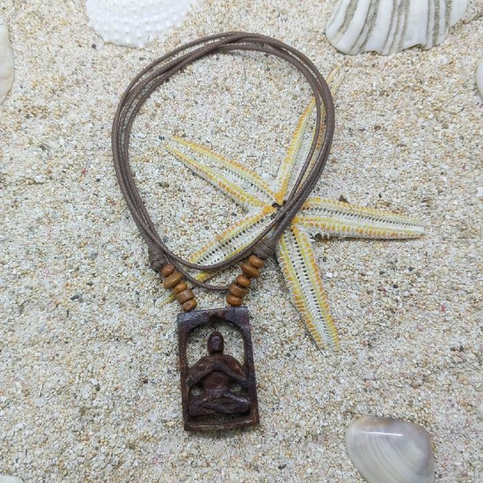 kalung handmade etnik cukil Kayu Perhiasan