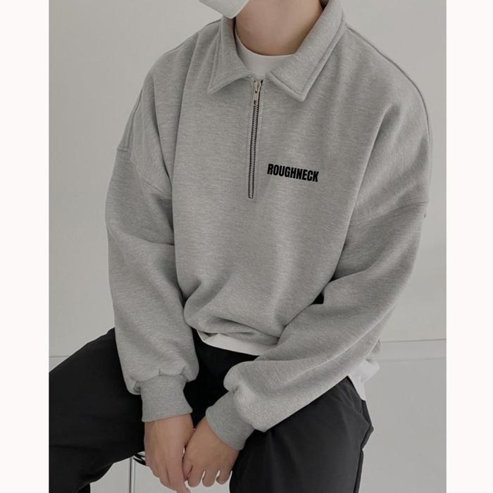 Roughneck Basic Swetshirt Half Zipper / Roughneck Half Zip Sweater Unisex