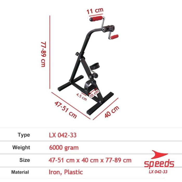SPEEDS Sepeda Statis Dual Exerciser Sepeda Terapi Untuk Stroke Fitness Gym 042-33