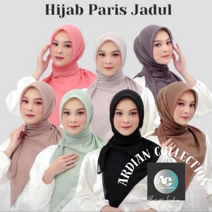 Hijab segi Empat Paris Jadul Varisha Ori by ardian collection,Hijab warna Best seller untuk anda yan