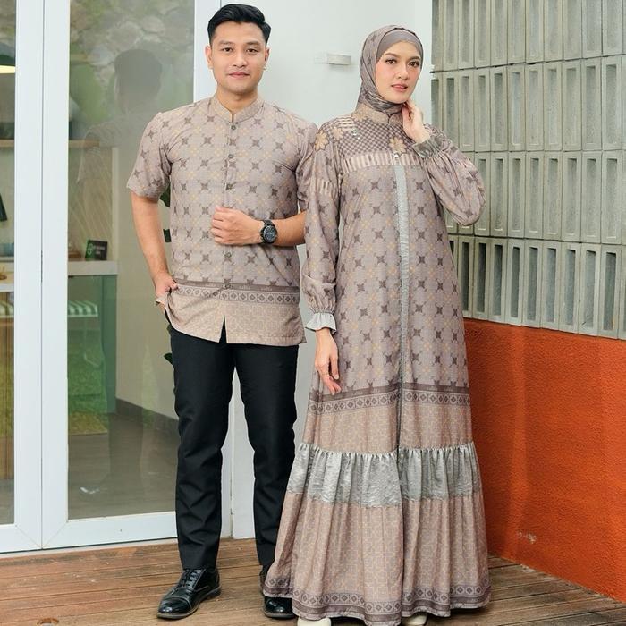 Zalifa Dress Eid Series Raya Collection Lebaran Keluarga Koko Baju Wanita Couple Gamis Muslim