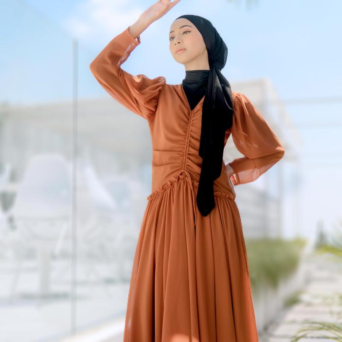 CAYLIN | Olivia Dress | Dress Muslim Wanita (Gamis Panjang Simple Mewah Nyaman)