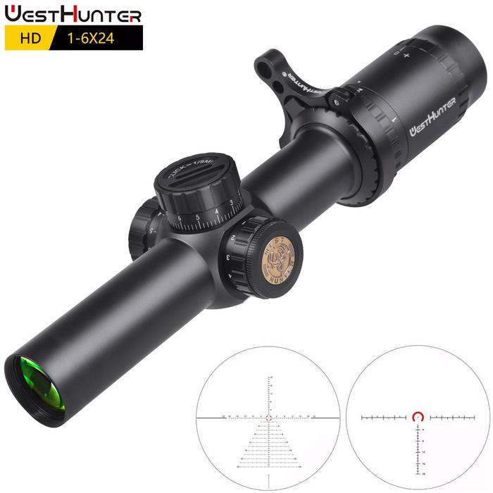Hunting Compact Riflescope WestHunter HD 1-6X24 IR Tactical Shooting