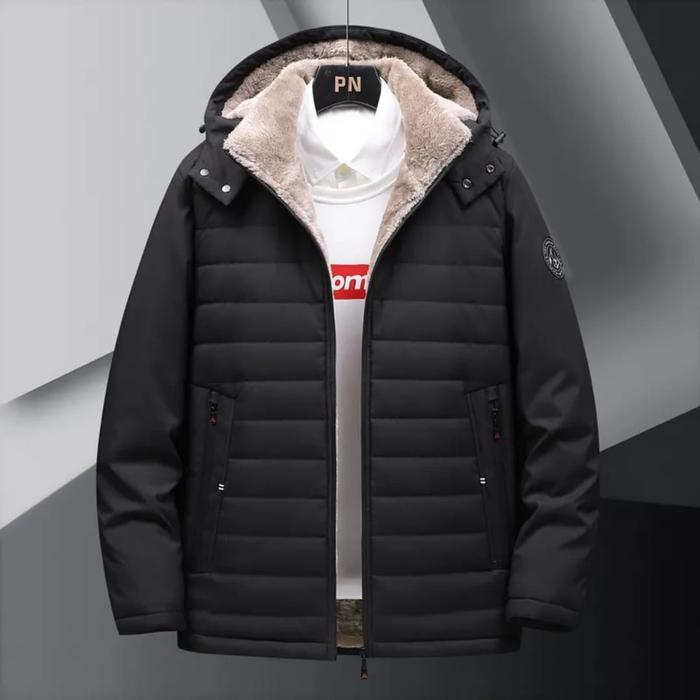 Jaket Full Bulu Winter Pria Wanita Musim Dingin Hoodie Bisa Dilepas Pasang Jaket Terbaru Fleksibel d