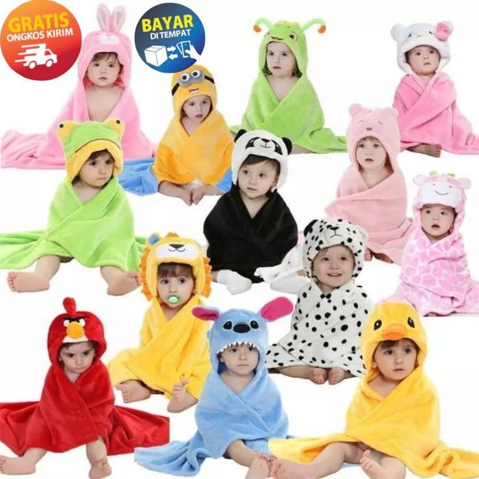 SANDBOX - KP150 SELIMUT BAYI TOPI BONEKA 3D SELIMUT BAYI KARAKTER MURAH
