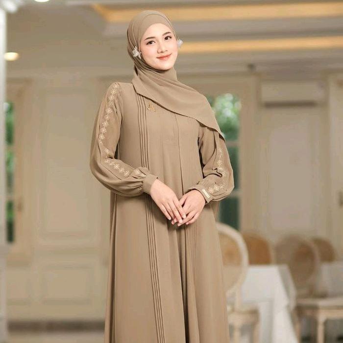 GAMIS SARIMBIT LEBARAN ALHIJAZ ATTIN ARRAFI DRESS PROMO MURAH