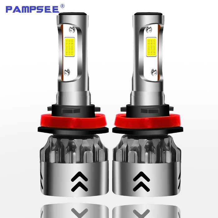 PAMPSEE Mini6 H11 Car LED Headlight Bulbs 80W 8000LM COB LED H11 H8