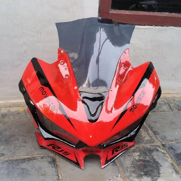 headlamp/kedok r model r25 PNP Yamaha R15 V2 pemasangan mudah dan presisi warna motif bebas ricues
