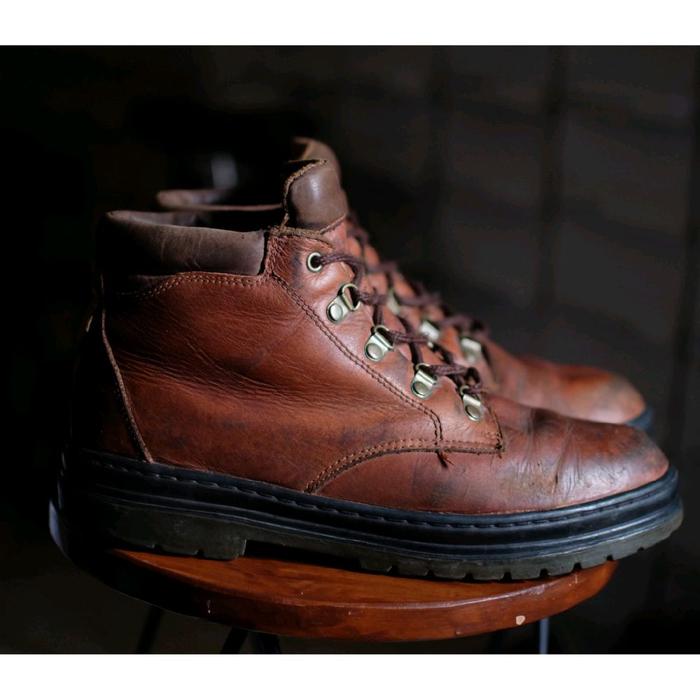 Sepatu Boots High Sierra Hogan Leather Vintage Kulit Rugged not Red Wing Dr Martens Outdoor Paraboot