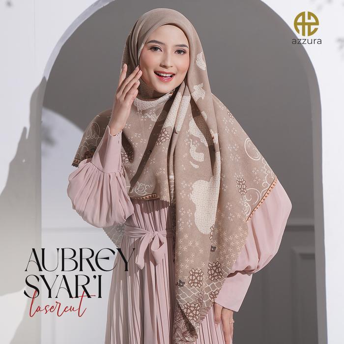 New Aubrey 6 - [Syari Jumbo] 130 x 130 Azzura Scarf (Scarf Segi Empat Serat Perancis Premium Wanita 