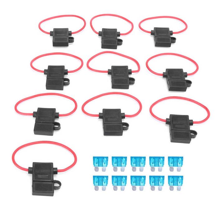 Set Tempat Sekring Inline ATC/ATO Holder Sekring Mobil untuk ATV