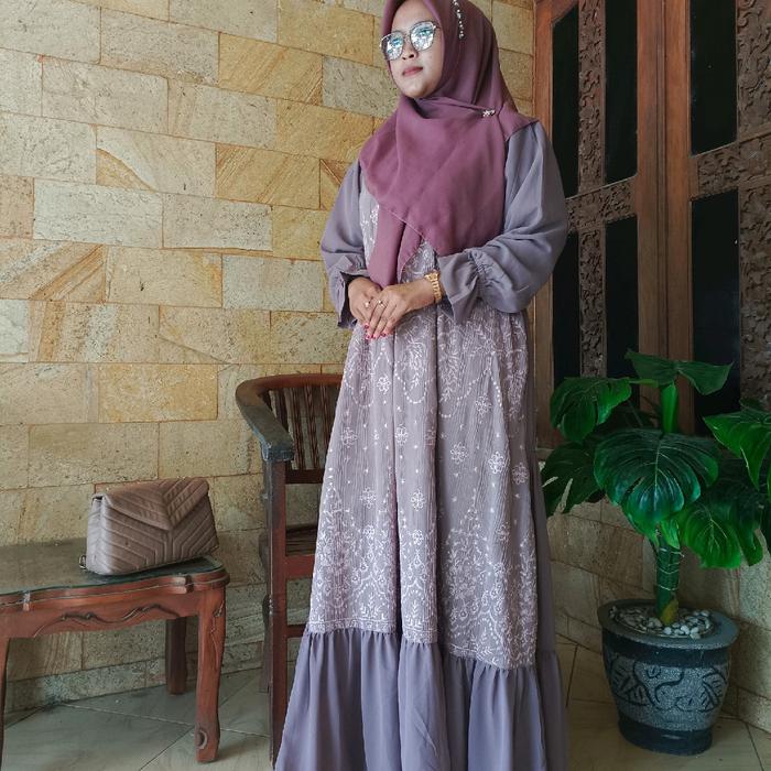 gamis ceruty brokat bordir rempel mewah by salvina ys