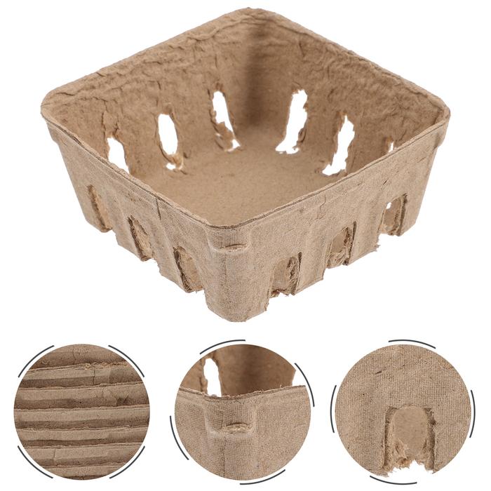 Fruit Storage Baskets Food Storage Organizer Paper Pulp Berry Tray