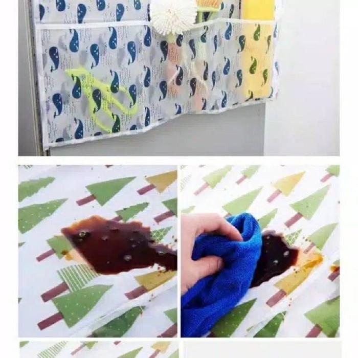 Cover Kulkas Murah Import Saku Penutup Alas Kulkas Multifungsi Anti Debu /Cover Penutup Lemari Es
