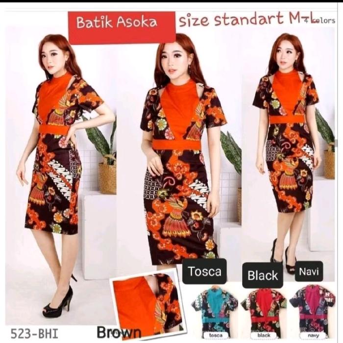 Dres batik kekinian model terbaru dres batik modern