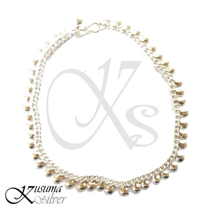 Gelang Bracelet Wanita - Perak Kaki Perak Silver Penari India