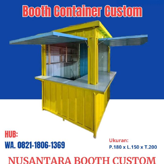 Booth Container Custom / Gerobak Kontainer Jualan Kekinian / Kios Semi Kontainer
