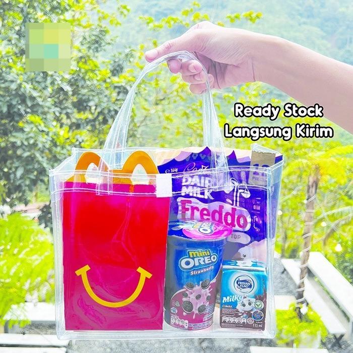 Tas Mika Bening Transparan Tas Anak Ulang Tahun Souvenir Ulang Tahun Hampers Aqiqah Tas Ultah Kue Le