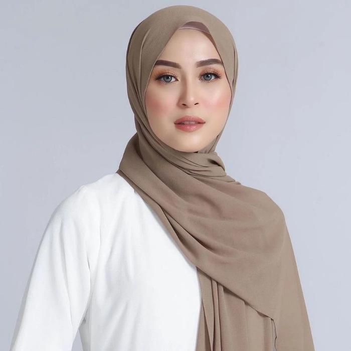 Pashmina Ceruty Babydoll Premium Jahit Tepi By Syifa collection / Pasmina Kekinian Hijab formal