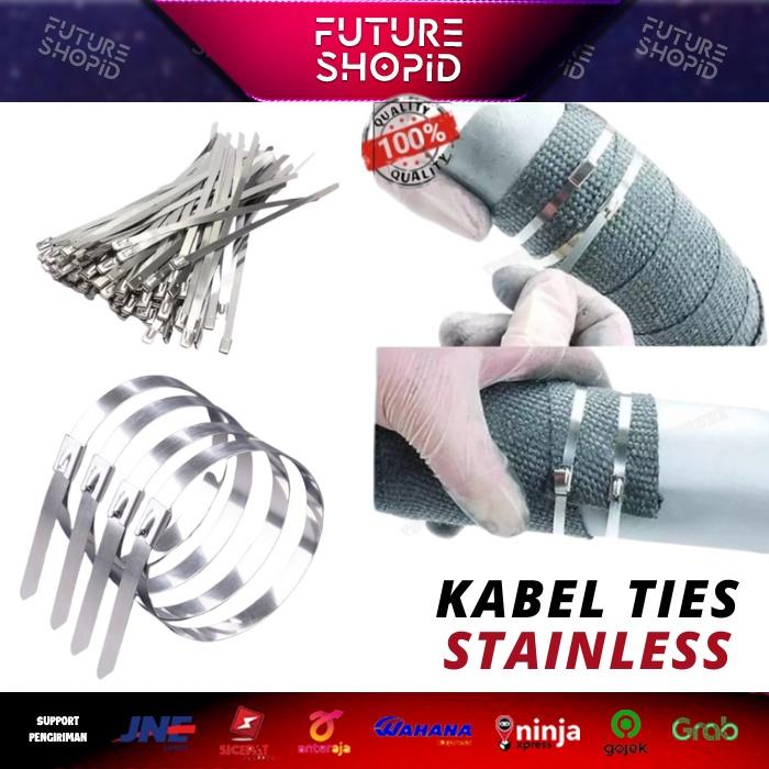 Kabel Ties Besi Knalpot Klem Wrap Exhaust Motor Mobil Pengikat Stainless Steel