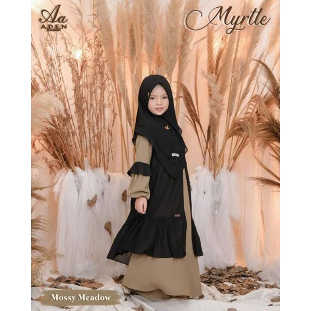 READY SARIMBIT MYRTLE ADEN HIJAB DRESS KIDS SET MOSSY MEADOW DRESS ANAK PEREMPUAN LUCU DRESS ANAK