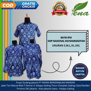 Baju Seragam Batik KATUN/SATIN SMP/MTS Muhammadiyah Nasional
