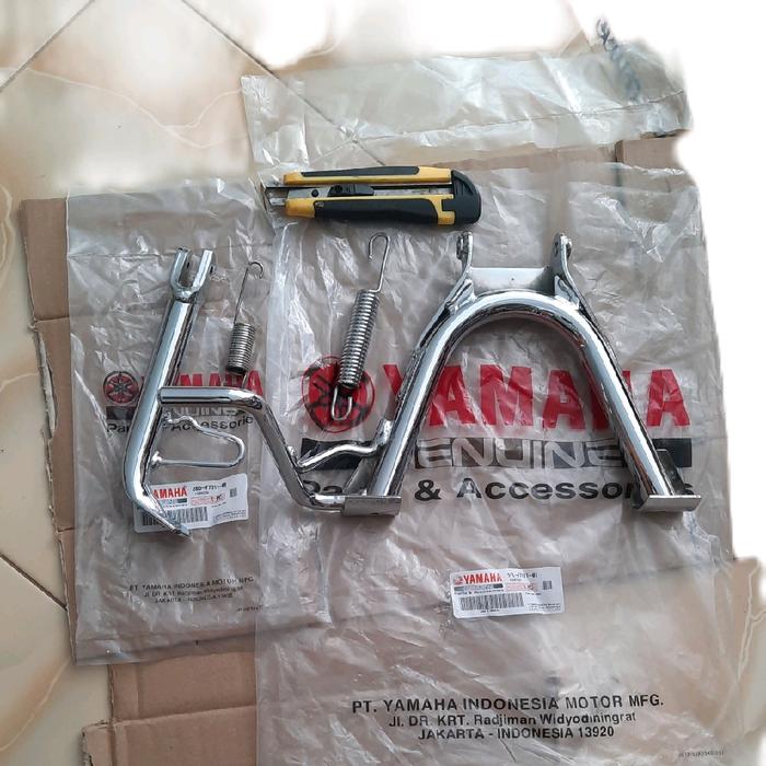 Yamaha Standar Jagang Tengah Samping Mio Set Per Sporty Smile Nouvo Bahan Original Baru Finishing Cr