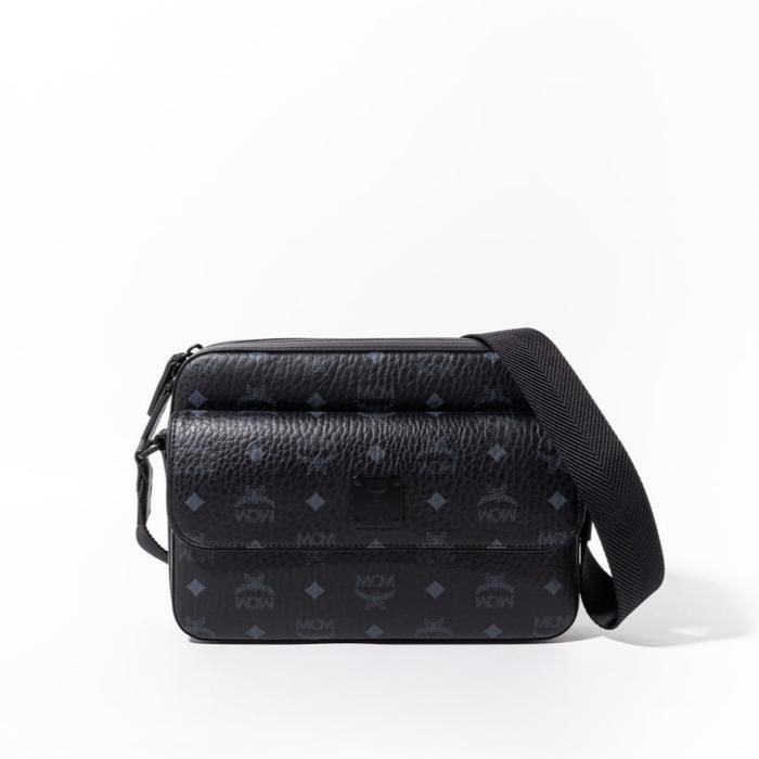 MCM Medium aren messenger bag visetos  Black