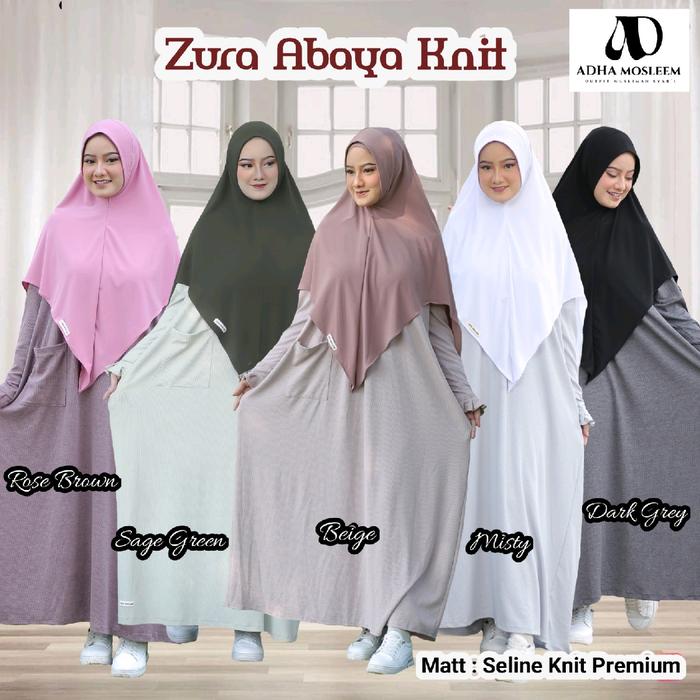 ZURA Abaya Knit Dewasa Premium By Adha Mosleem