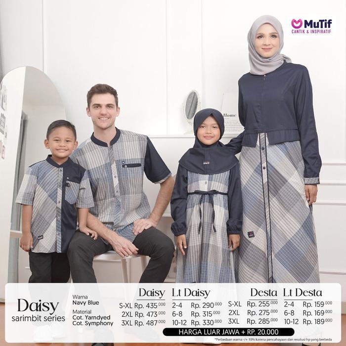 Baju Mutif Sarimbit Daisy Plaid Grey - Mutif Daisy & Desta || Sarimbit Mutif