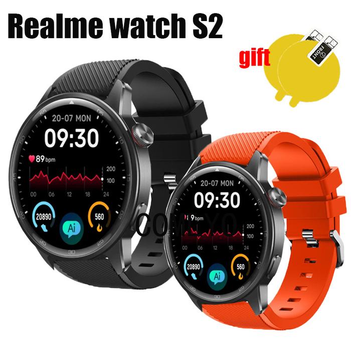 For Realme watch S2 Strap SMART WATCH Women MEN Band Silicone Replacement Bracelet Belt Screen prote