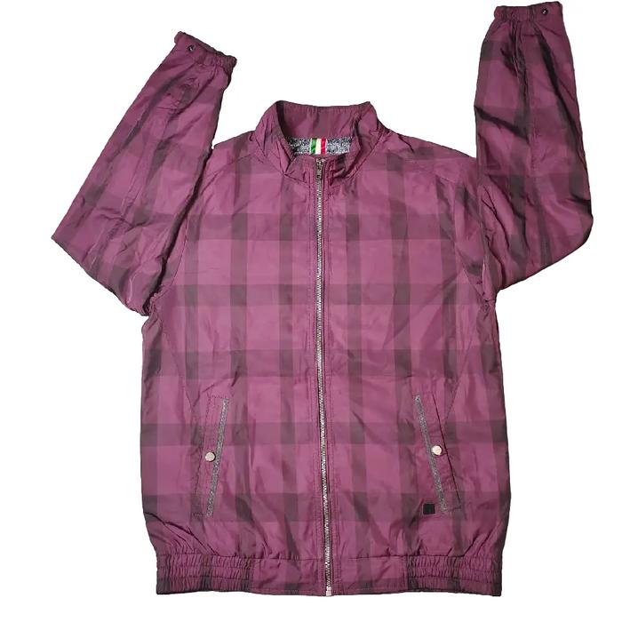 Jaket Imperial Windbreaker Outdoor Motif Kotak-Kotak Thrift Preloved Second Branded