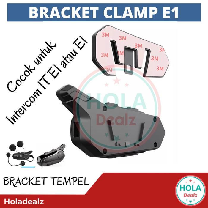 BRACKET INTERCOM IT E1 BRACKET INTERCOM E1 BRACKET BREKET CLAMP KIT CLIP KLIP MOUNTING 3M TEMPEL BRA