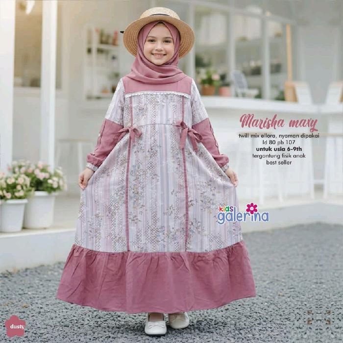 Manisha maxy by galerina gamis anak gamis lebaran anak perempun