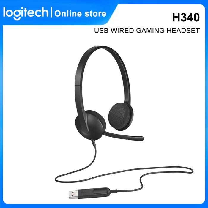 Logitech H340 USB Wired Gaming Headset Microphone Adjustable Headband