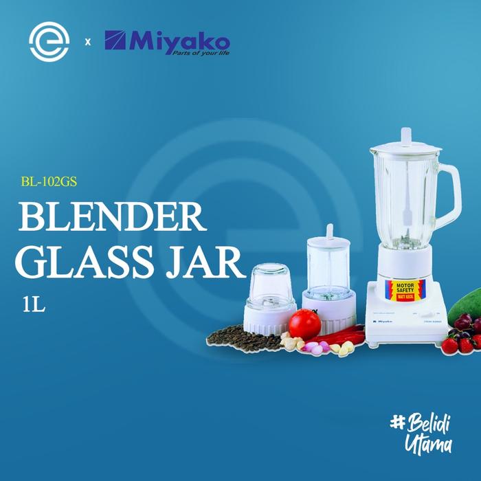 MIYAKO Blender Kaca 3 In 1 - BL-102GS