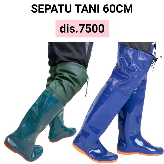 SEPATU BOOT PETANI 60CM KARET KUALITAS PREMIUM