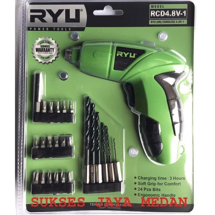 Cordless Screwdriver / Bor Obeng Batere Usb Merk Ryu Tekiro Rcd 4.8V-1