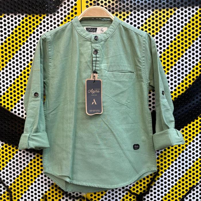 Agera Junior - Koko Panjang RS kancing setengah - KOKO panjang anak kekinian new fashion 2025 - Ager