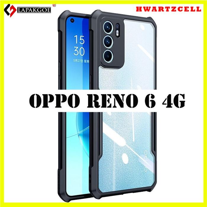 Case Terbaru OPPO RENO 6 4G Shockproof Armor Transparant Softcase Casing Handphone FUZE SOFTCASE TRA