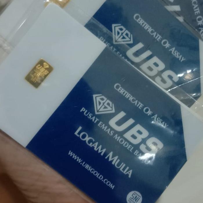 emas batangan 0,5 gram ubs kadar 24 karat logam mulia (bukan antam)